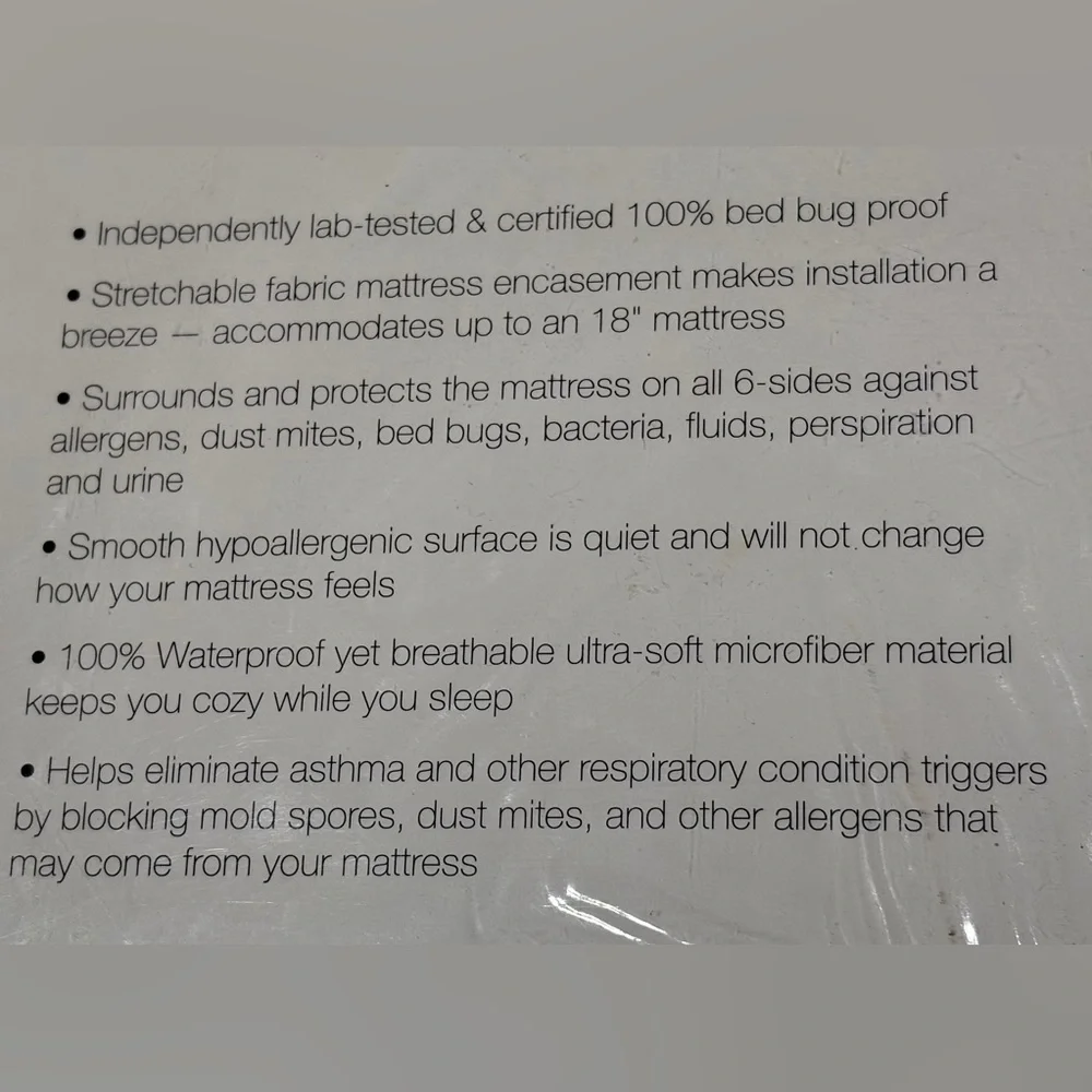 Bed Bug & Liquid Proof Mattress Encasement - Twin XL - White